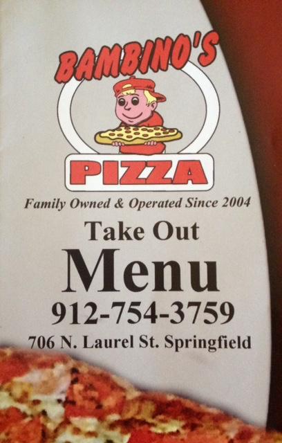 Bambino`s Pizza Menu Reviews And Photos 706 N Laurel St Springfield Ga 31329 6830 Springfield